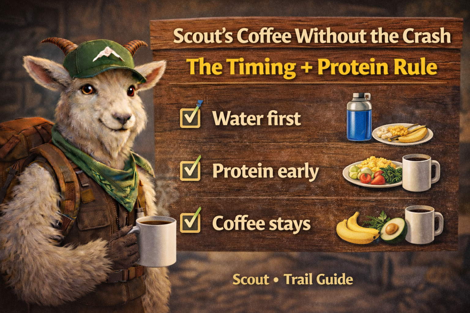 Scout’s Coffee Without the Crash: The Timing + Protein Rule